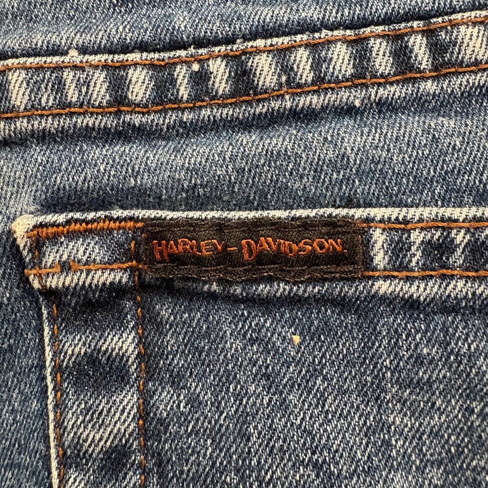 Harley Davidson Bootcut Medium Wash Mid Rise Denim Riding Jeans Womens 12‎ - Picture 9 of 10